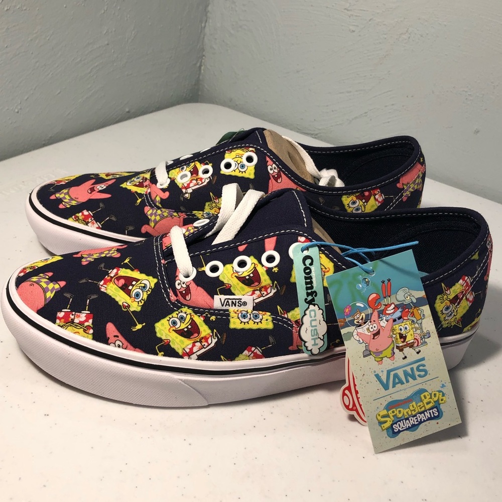 Vans Spongebob Comfycush Navy Skateboarding Limited Shoe Men’s Sz 9 | 9.5 | 10.5